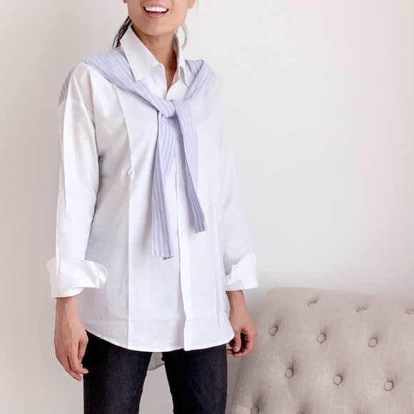 COASTAL BUTTON DOWN SHIRT WITH POPLIN FAUX SWEATER SHIRT - Picture 9 of 9